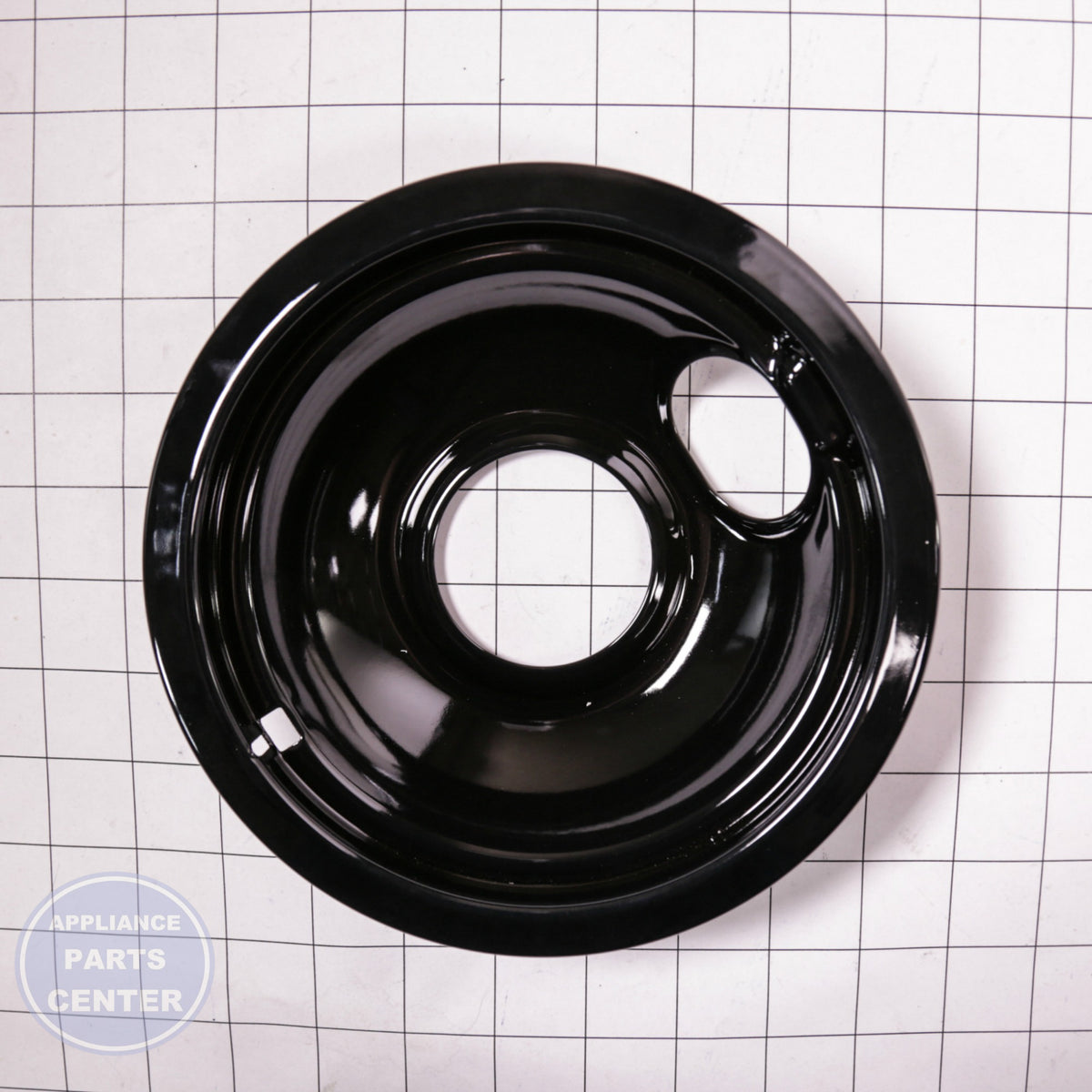 6 BLACK PORCELAIN DRIP W10290353RW - Side view with precise dimensions