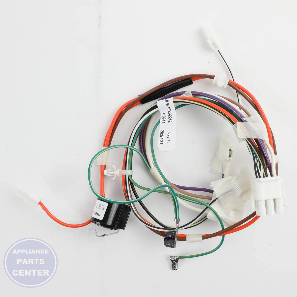 [Brand] HARNESS-EVAP/HTR,S/POLE W10292242 - Installation in specific model showing mounting points