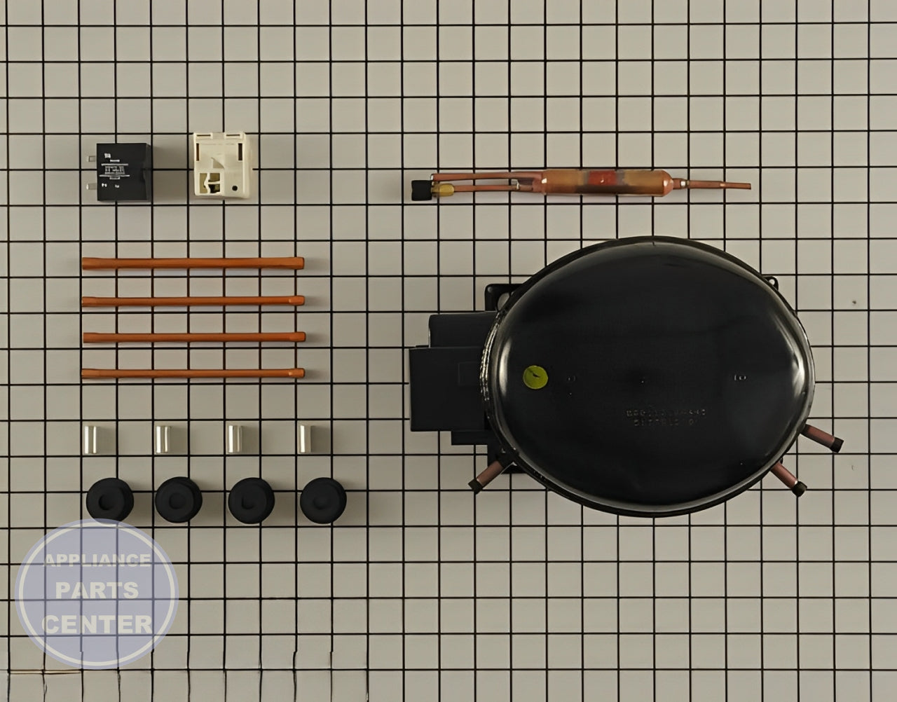 WHIRLPOOL REFRIGERATOR COMPRESSOR W10309990 - Main view showing sealed system functionality for Whirlpool models