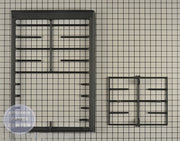 WPL KIT-GRATE,SI,BLACK,TCB W10338795 - Main view showing durable grate and griddle for various models