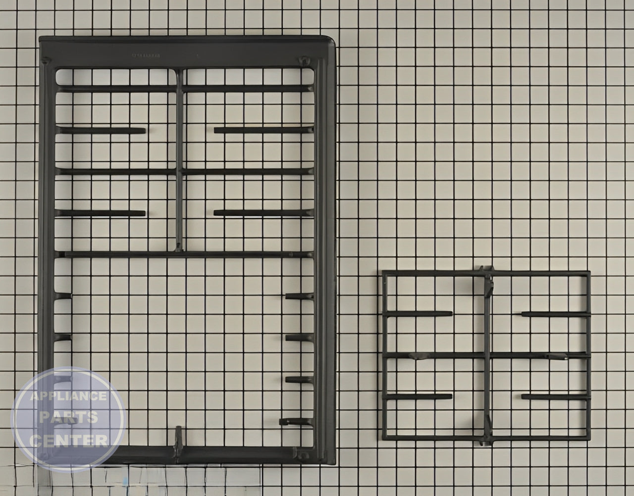 WPL KIT-GRATE,SI,BLACK,TCB W10338795 - Main view showing durable grate and griddle for various models