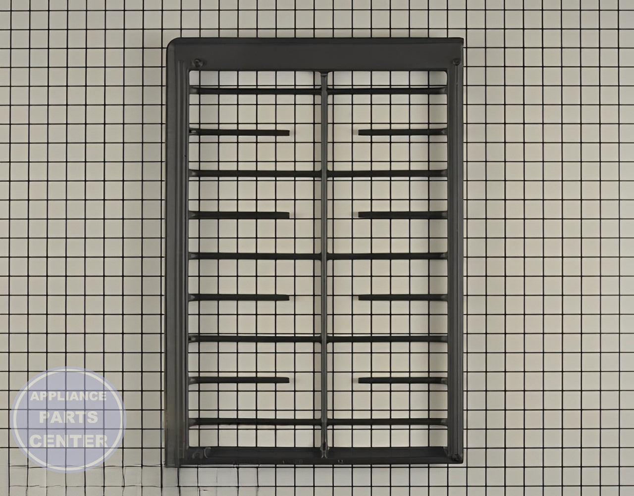KIT-GRATE,SI,BLACK,TCB W10338795 - Side view with sturdy measurements for perfect fit