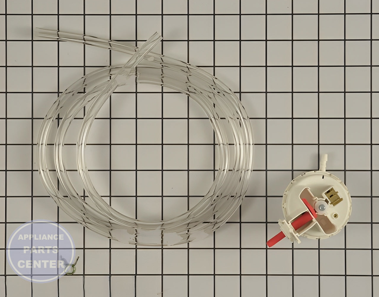 WHIRLPOOL WASHER WATER LEVEL CONTROL PRESSURE SWITCH W10339251 - Side view with precise measurements