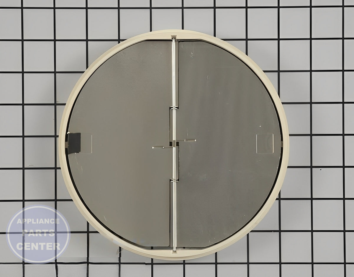 WHIRLPOOL RANGE HOOD 7" VENT DAMPER W10355451 - Detailed view of precise measurements