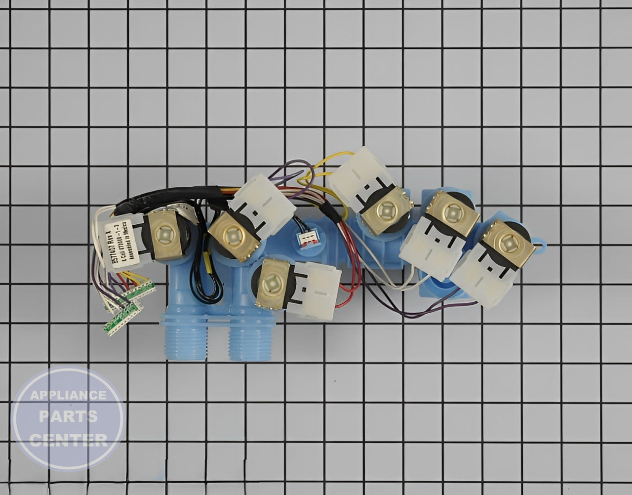 Maytag Water Inlet Valve W10372095 - Main view showing valve & float assembly for W10045100, W10059320, 8577407 models