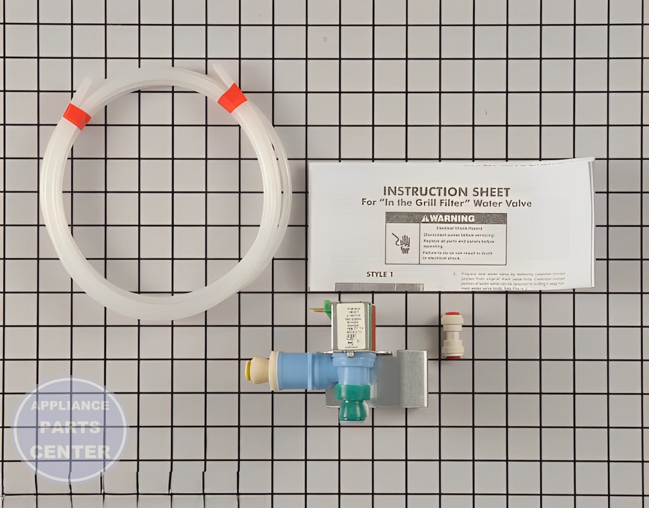 WHIRLPOOL ICE MAKER WATER INLET FILL VALVE KIT W10408179 - Detailed view of valve & float assembly