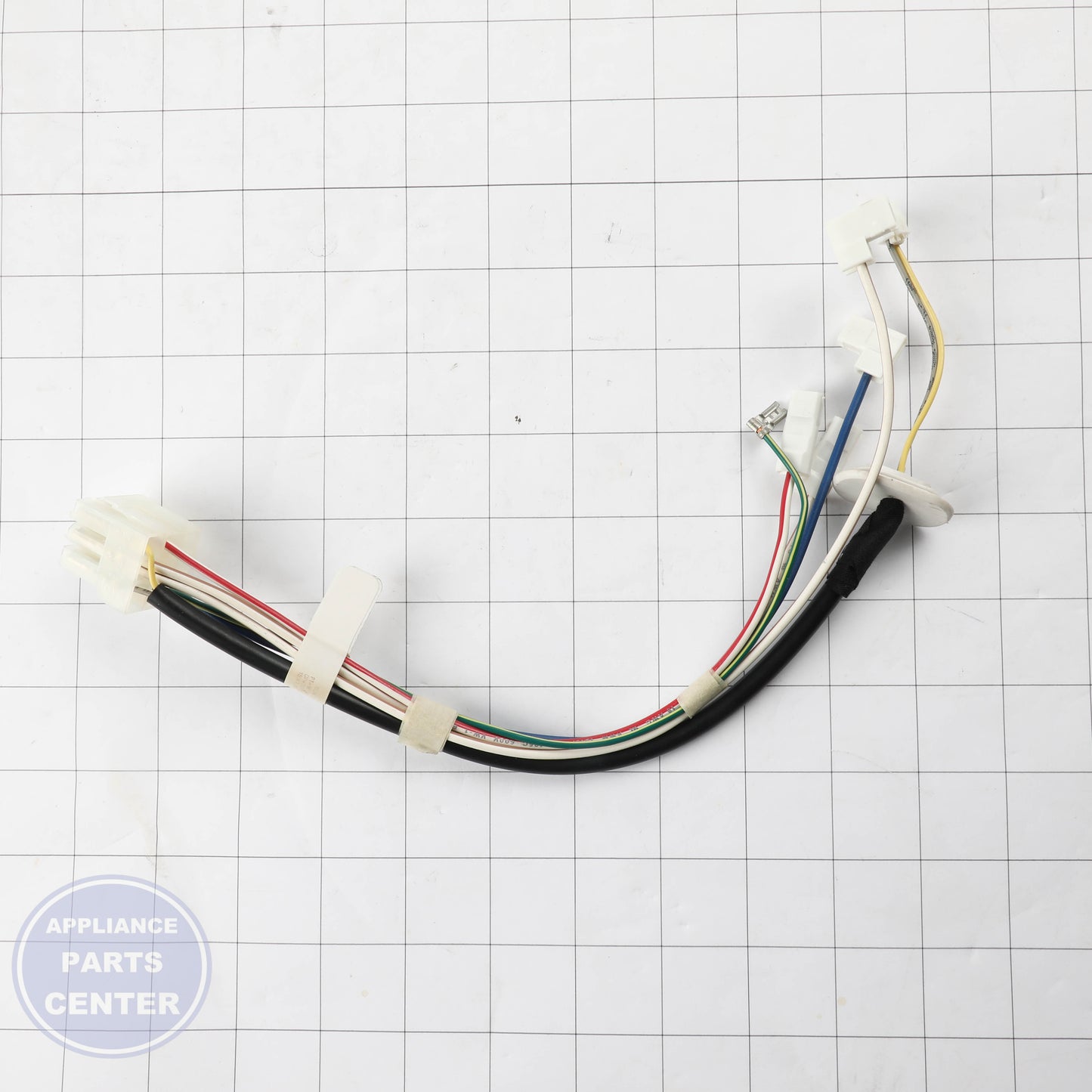 WIRE ASSY AUGER LED SERI - Side view with precise specifications