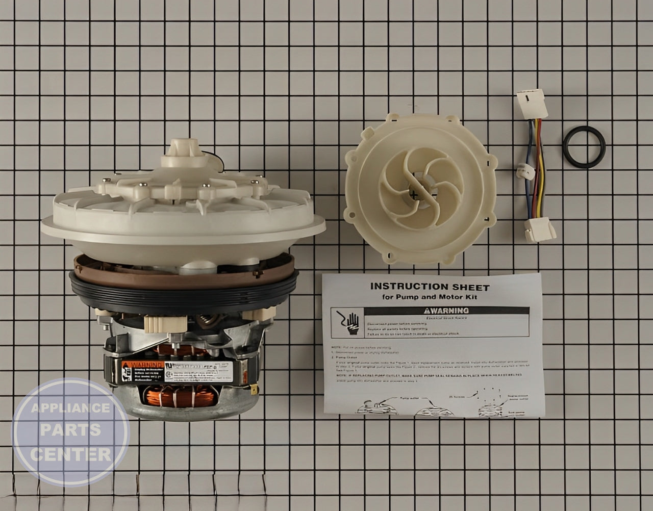 Maytag Pump and Motor Assembly W10428167 - Main view showing efficient water circulation for Maytag, Whirlpool, and Kenmore models