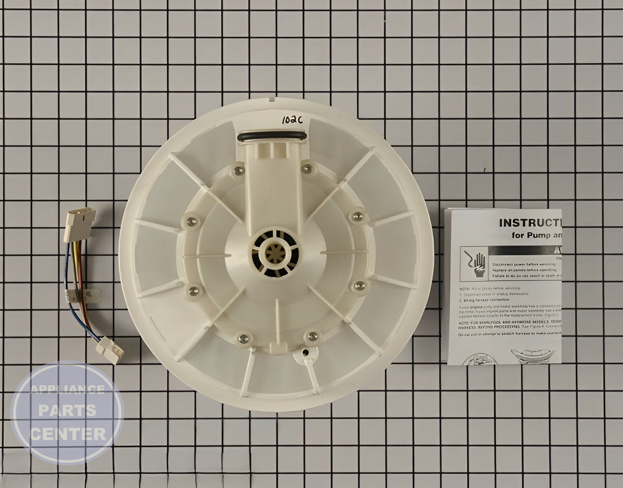 Whirlpool Pump and Motor Assembly W10428168 - Installation in KitchenAid model showing key mounting points