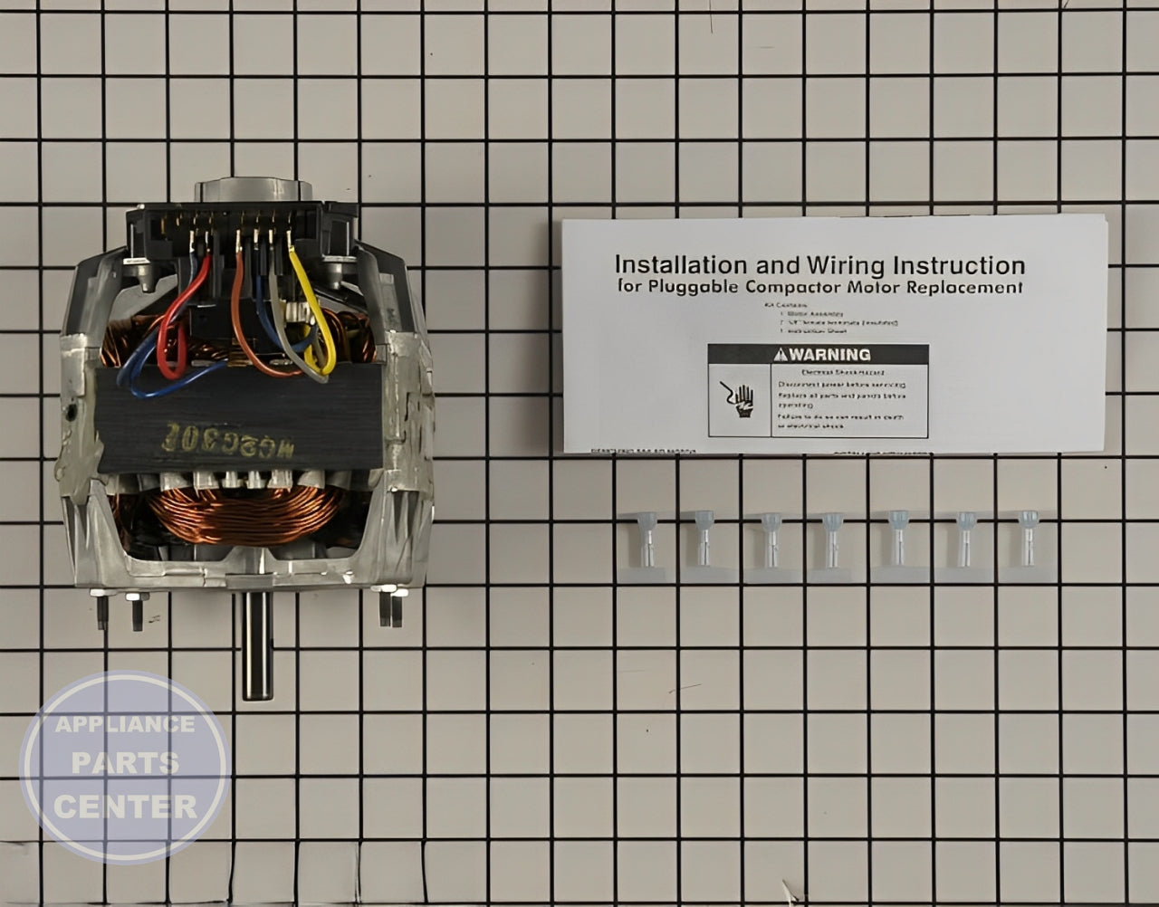 WHIRLPOOL AIR CONDITIONER MOTOR DRIVE W10439651 - Side view with precise specifications
