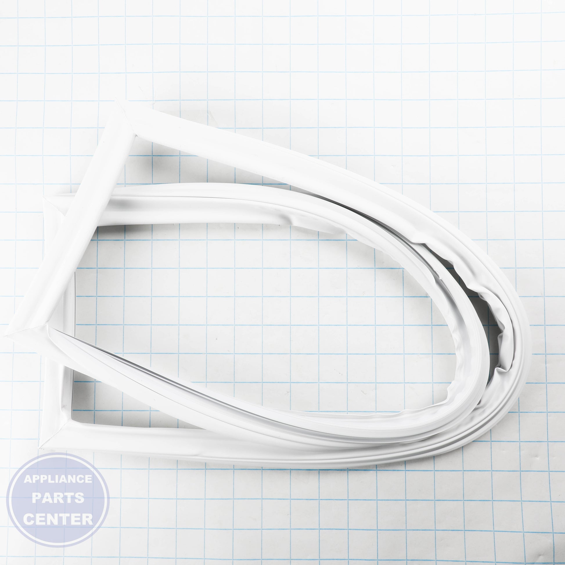 GASKET-W DOOR PNTRY DOVE W10443325 - Side view with exact measurements for perfect fit