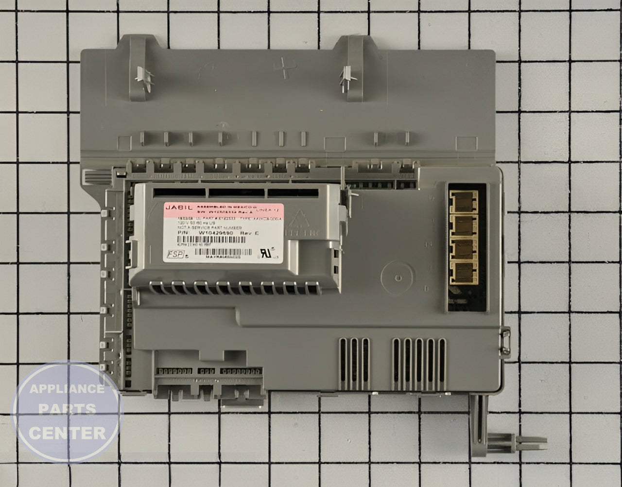 Control Board W10445518 - Detailed view of circuit board & timer