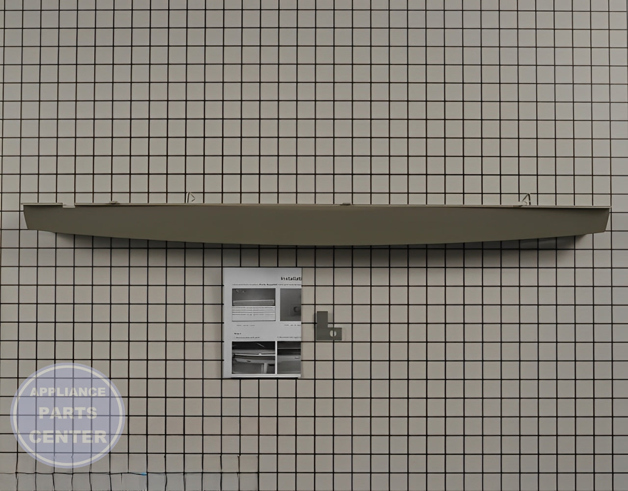 Vent Grille W10450189 - Side view with precise dimensions and specs