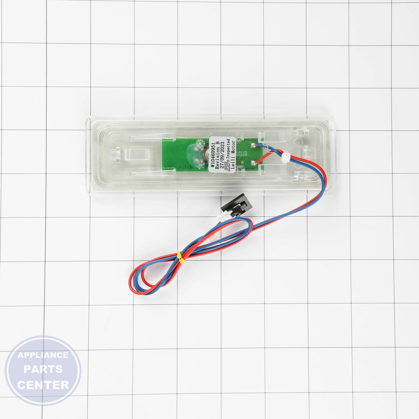 PAD ASSY-SINGLE W10460951 - Side view with precise specs
