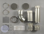 WHIRLPOOL DRYER SIDE VENT EXHAUST KIT W10470674 - Main view showing efficient venting for WPL models