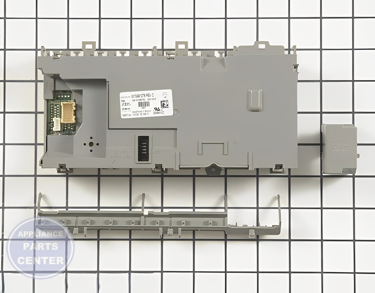 Control Board W10473197 - Side view with precise measurements
