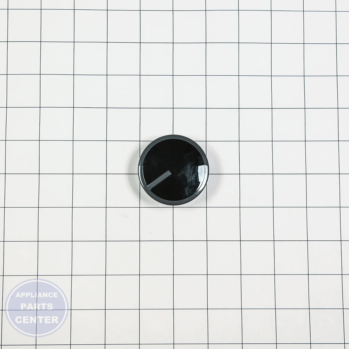 KNOB W10506365 - Detailed view of black finish with 0.75-inch height