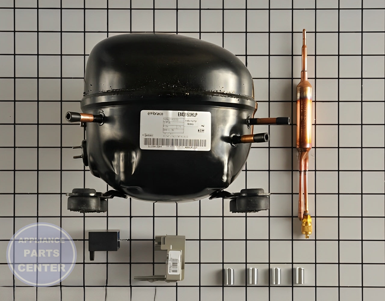 WPL COMPRESSOR W10507884 - Main view showing sealed system for W10566381