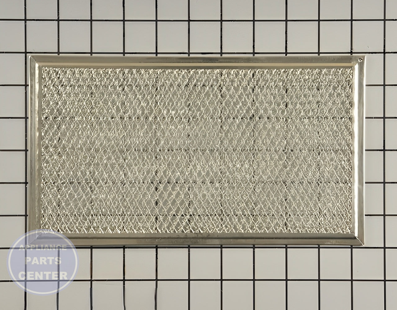 WHIRLPOOL MICROWAVE GREASE FILTER W10535950 - Main view showing grease trapping efficiency for WPL models