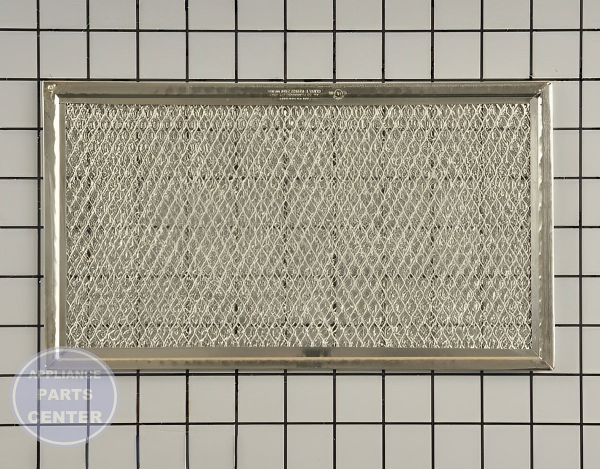 WHIRLPOOL MICROWAVE GREASE FILTER W10535950 - Detailed view of efficient grease trapping design