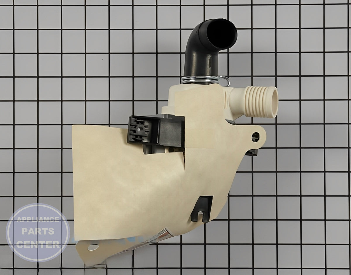 WHIRLPOOL DRAIN PUMP AND MOTOR ASSEMBLY W10536347 - Detailed view of sturdy construction for reliable operation