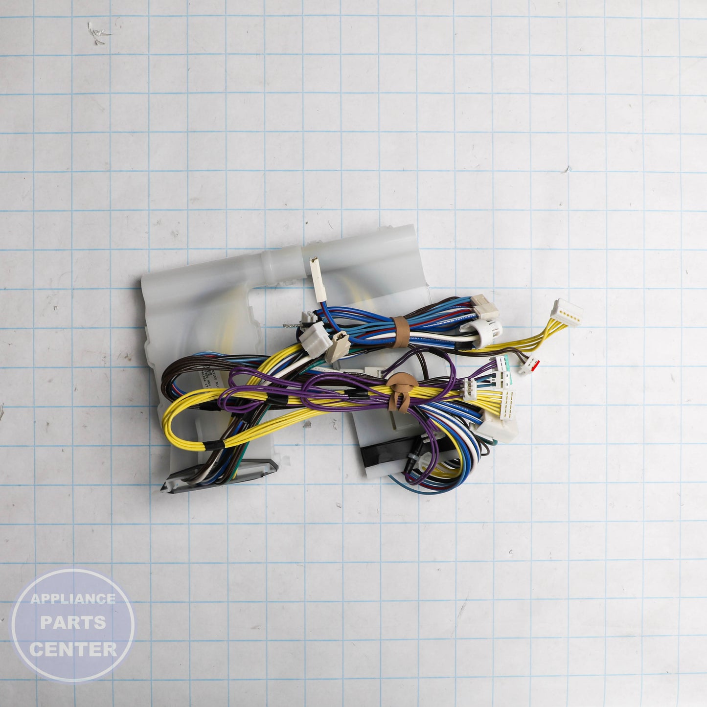HARNS-WIRE W10537905 - Side view with precise electrical measurements