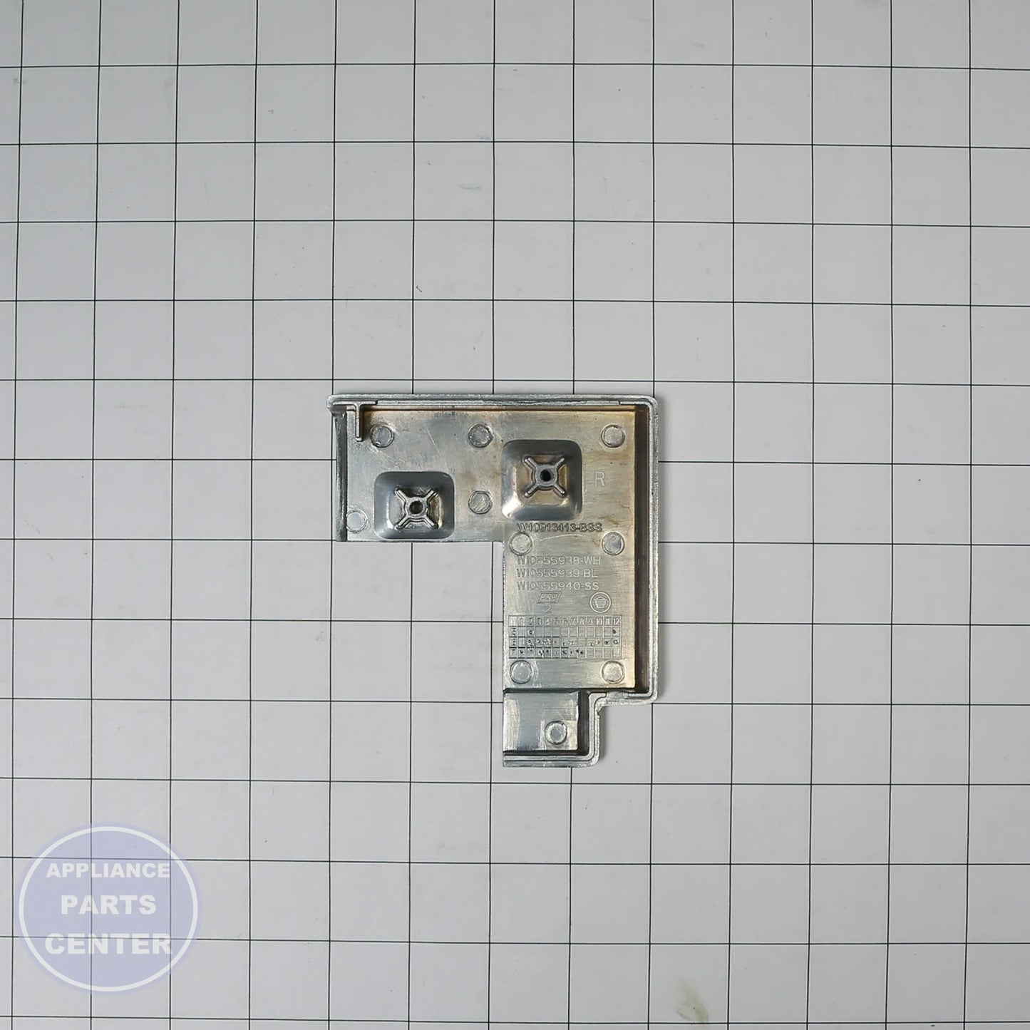 WPL ENDCAP-PNL W10555940 - Installation in specific model showing key mounting points