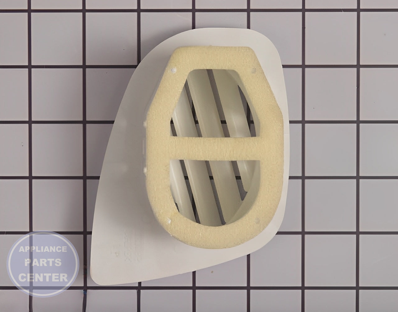 Air Grille W10555984 - Side view with exact measurements for perfect fit