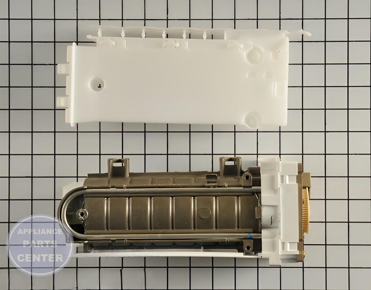 WHIRLPOOL ICE MAKER ASSEMBLY W10583817 - Detailed view of ice maker technical details