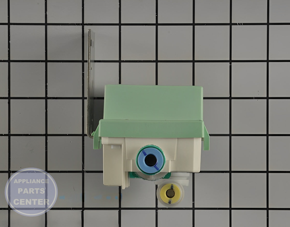 WHIRLPOOL REFRIGERATOR VALVE W10585391 - Installation in WPL Ice Machine showing key mounting points