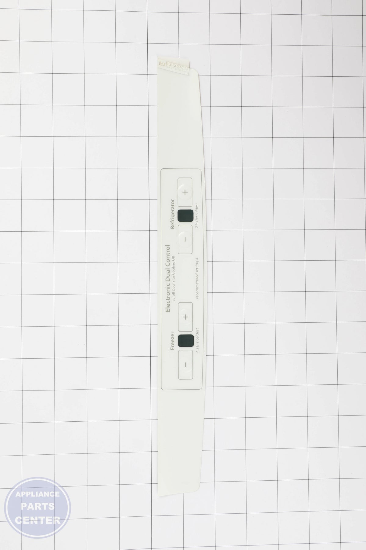 OVERLAY W10593588 - Side view with precise touchpad measurements