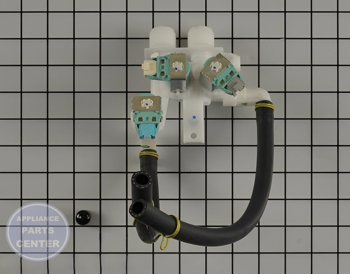 WHIRLPOOL WATER INLET VALVE W10599356 - Main view showing water flow for W10509710 model
