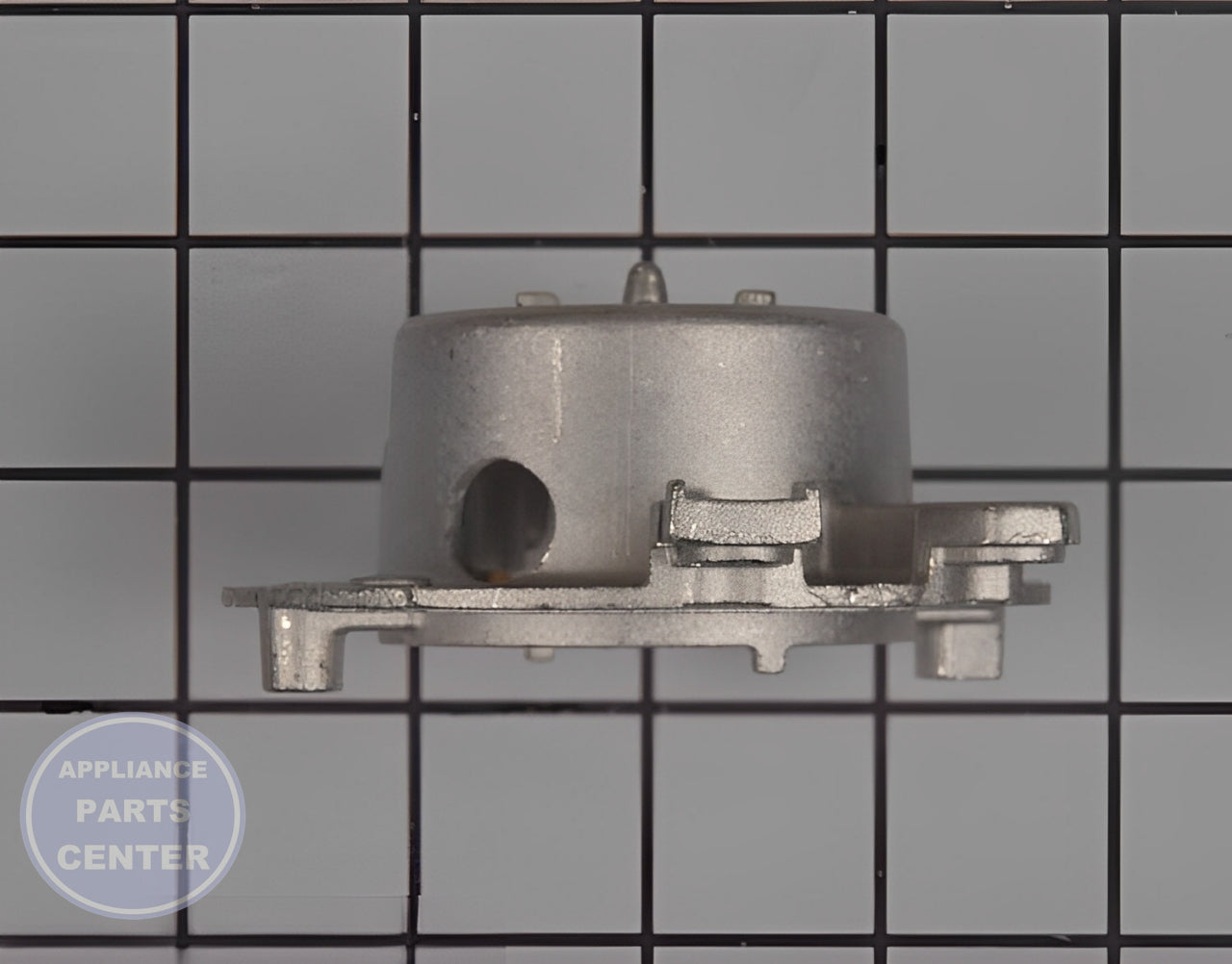 Surface Burner Orifice Holder W10611441 - Side view with exact measurements