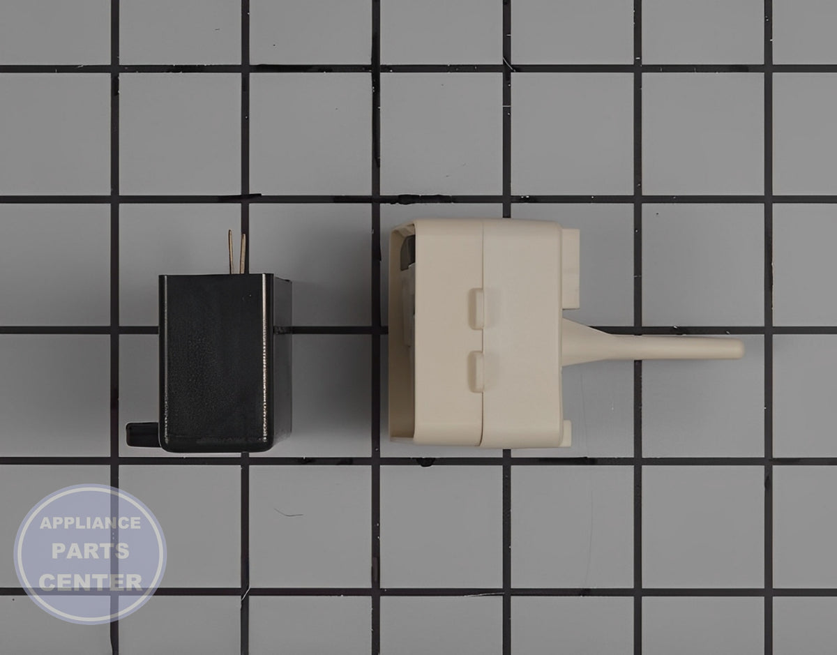 WHIRLPOOL REFRIGERATOR START DEVICE RELAY OVERLOAD W10613606 - Side view with precise technical specs
