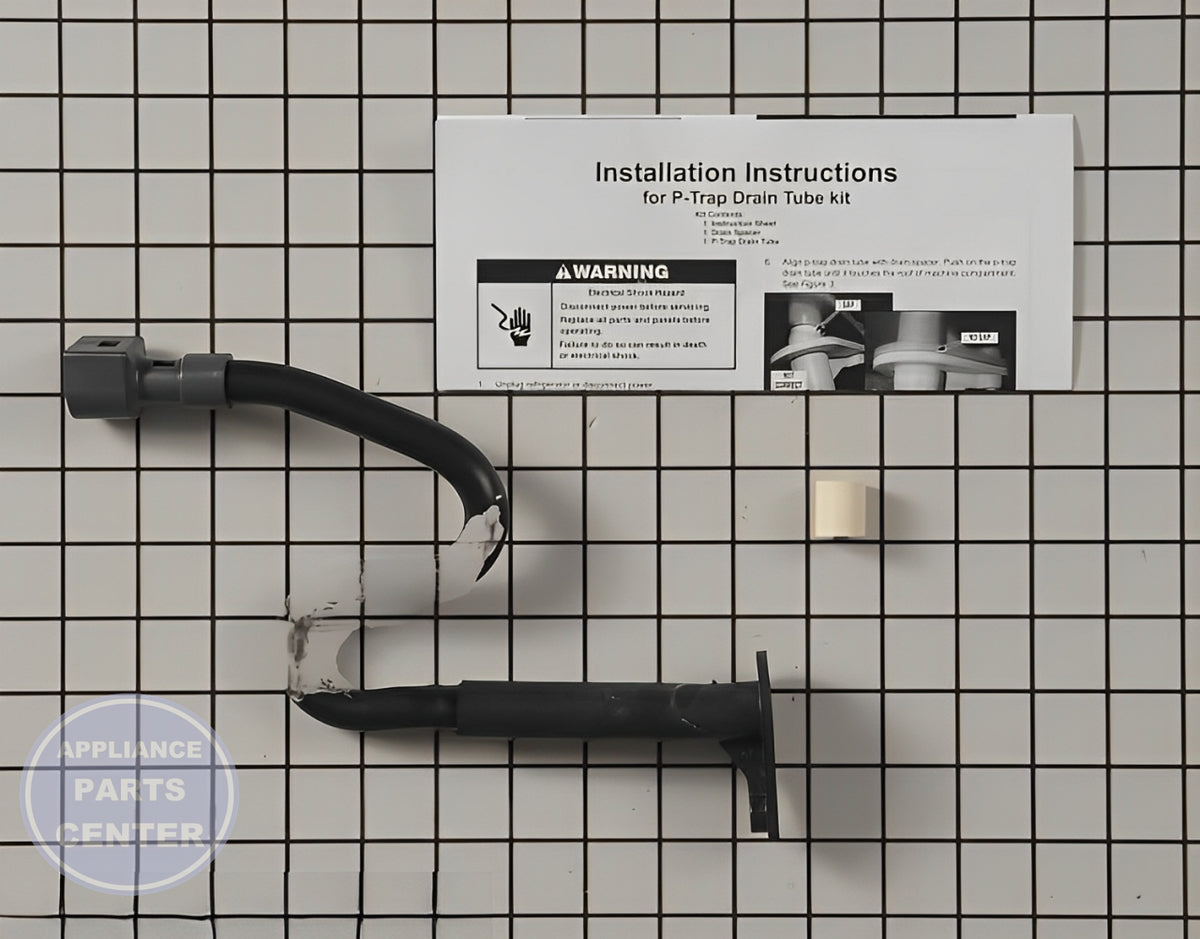 WHIRLPOOL DRAIN TUBE WITH GROMMET W10619951 - Main view showing drainage functionality for compatible WPL models