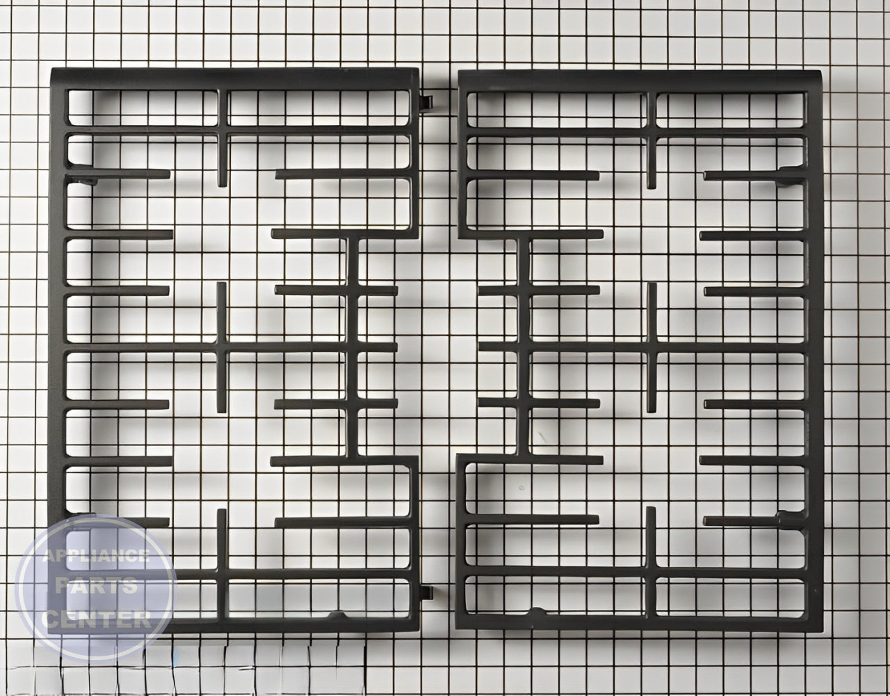 WHIRLPOOL BURNER GRATE W10620480 - Main view showing grate & griddle for WPL Range/Stove/Oven models