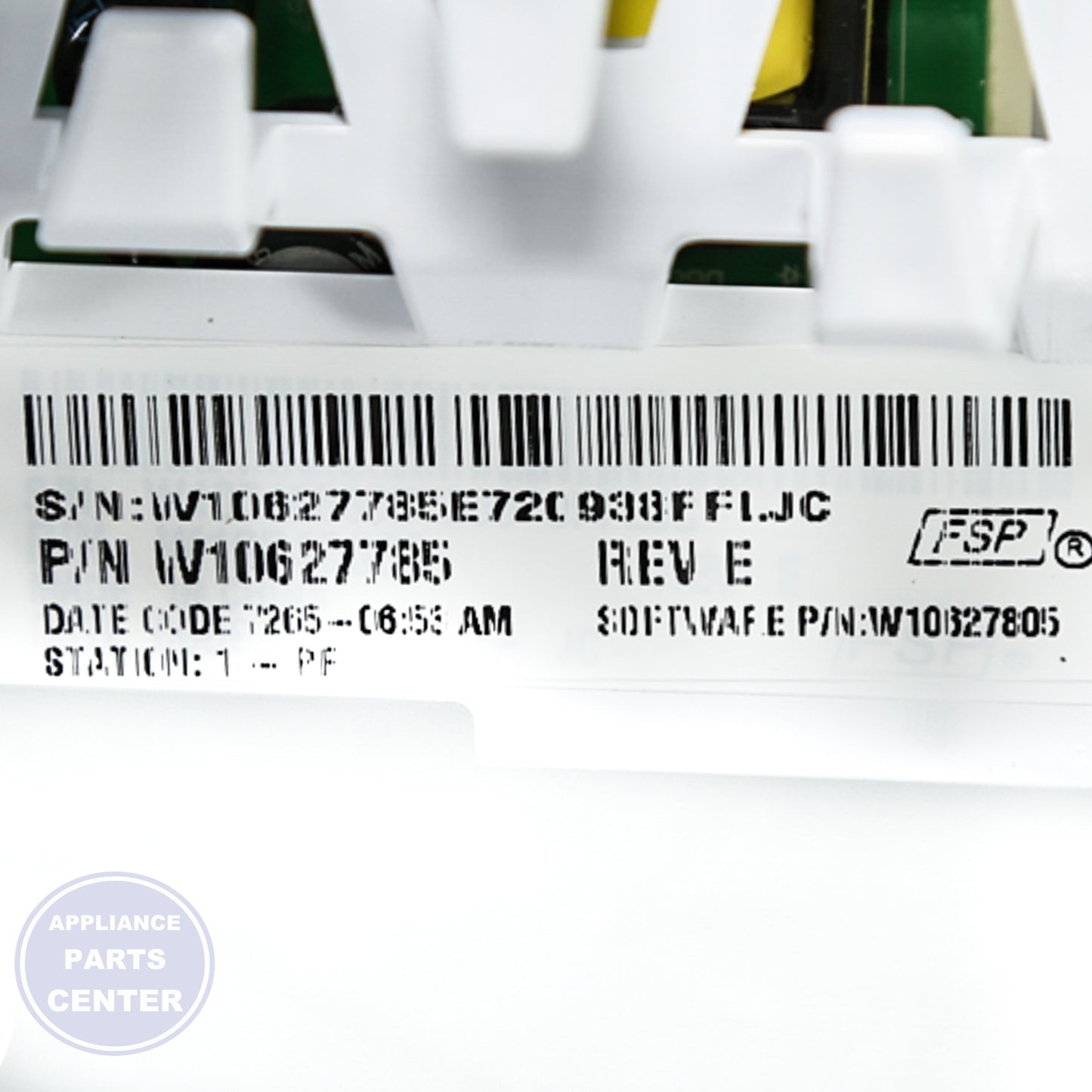 WPL CNTRL-ELEC W10627785 - Main view showing electronic components for specific models
