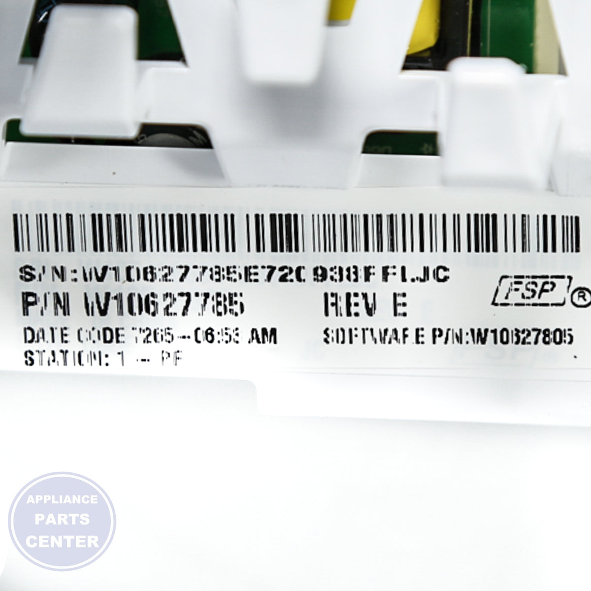 WPL CNTRL-ELEC W10627785 - Main view showing electronic components for specific models