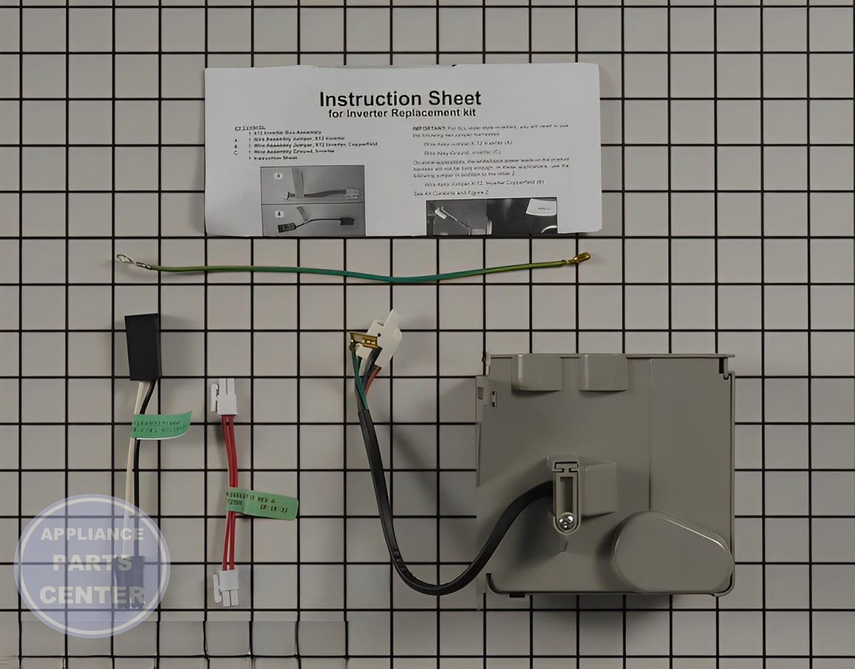 WHIRLPOOL REFRIGERATOR INVERTER CONTROL BOX W10629033 - Installation in specific model showing key mounting points