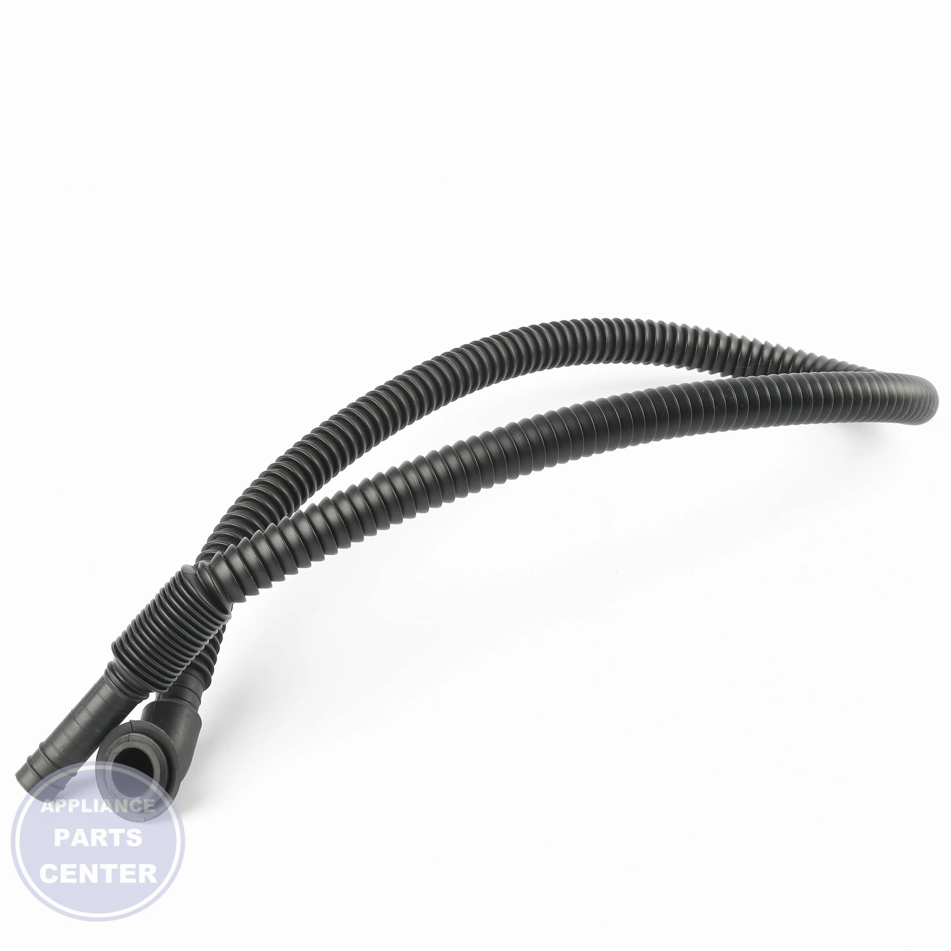 TUBE-DRAIN W10633573 - Side view with precise measurements to ensure perfect fit
