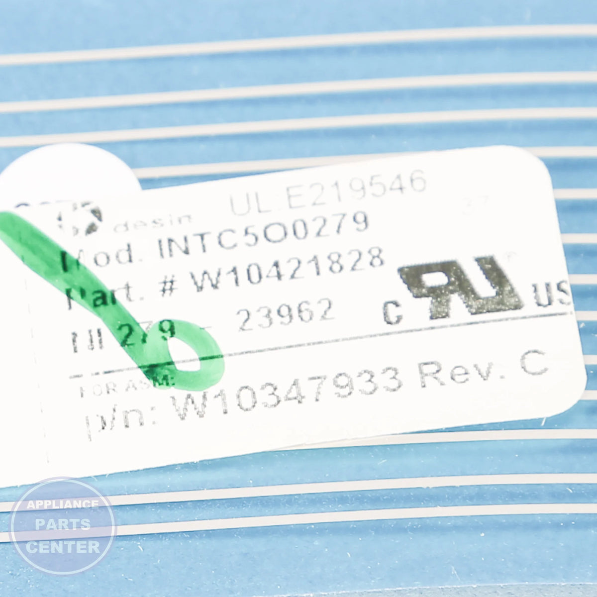 Whirlpool SWTCH-MEMB W10678665 - Installation in Whirlpool W10347933 model showing key mounting points