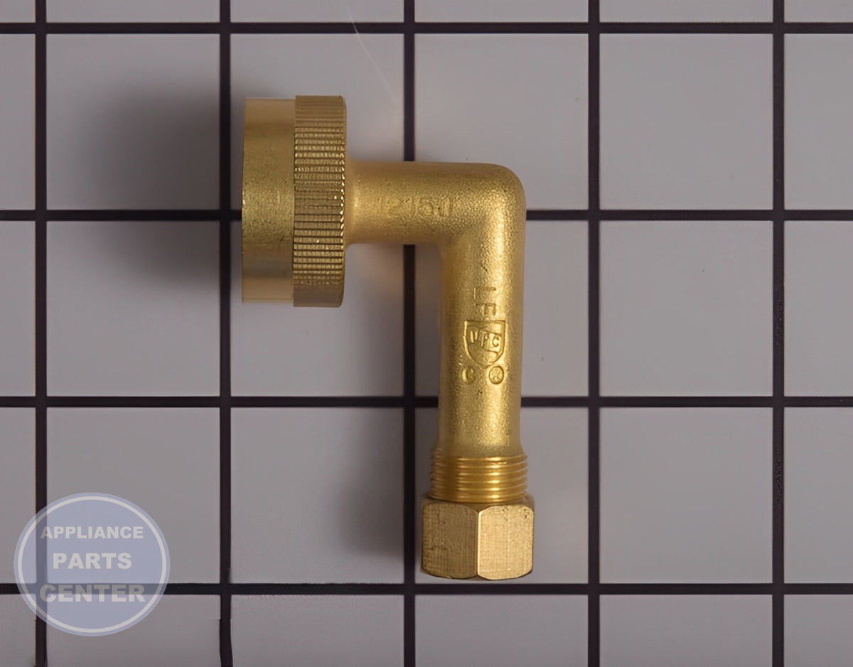 Whirlpool Dishwasher Elbow Hose Fitting W10685193 - Main view showing leak-free connection for WPL models