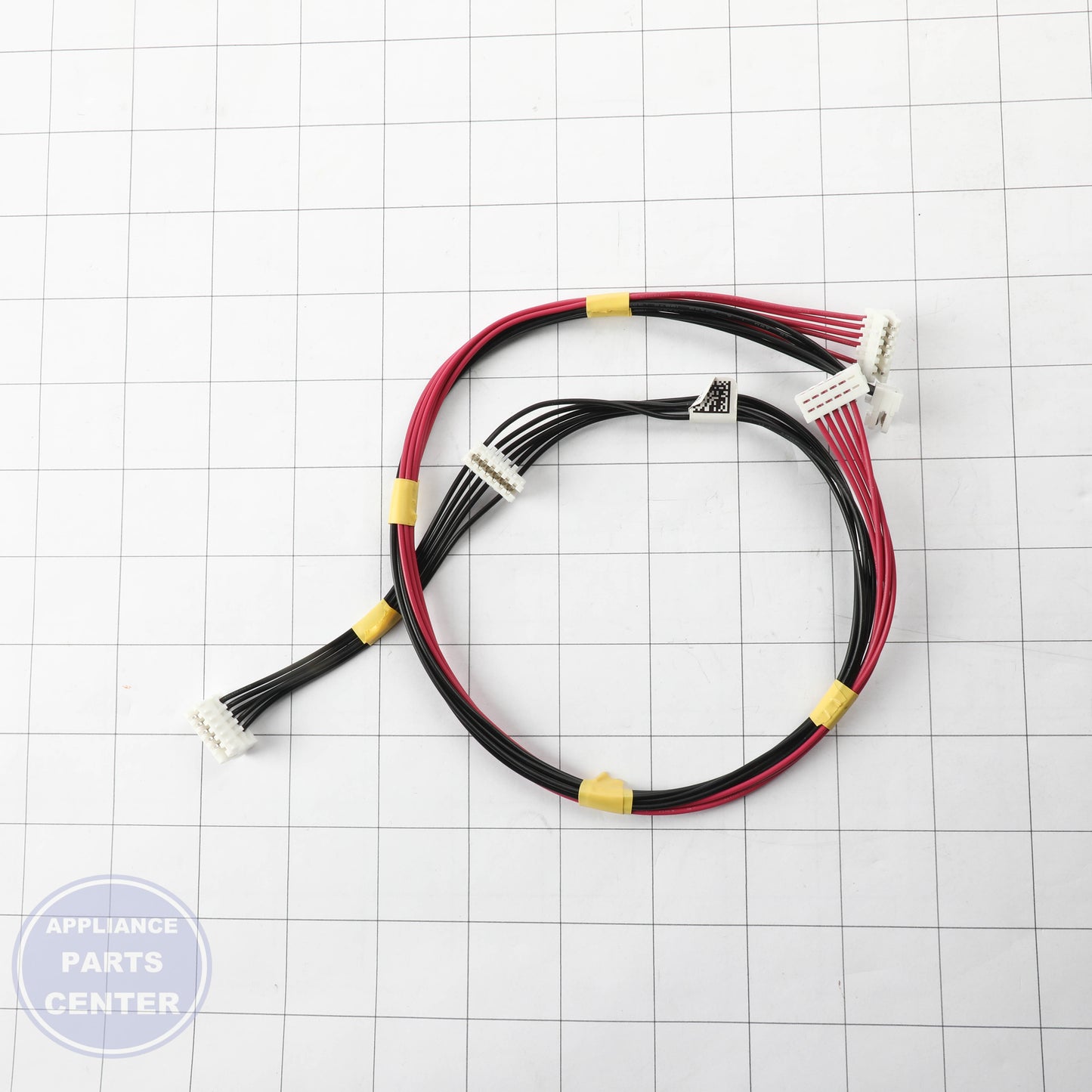 HARNS-WIRE W10694671 - Side view with precise measurements and specs