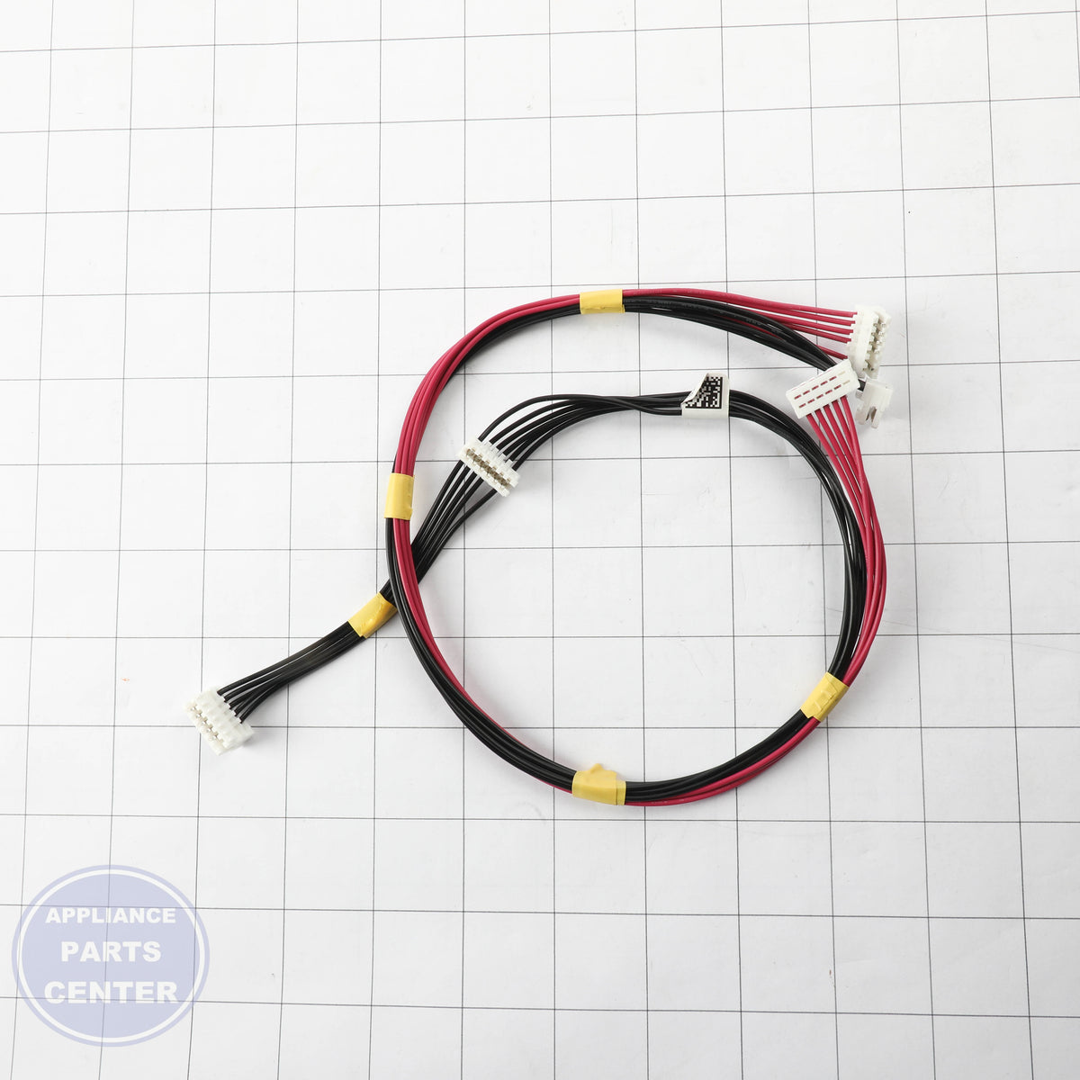 HARNS-WIRE W10694671 - Side view with precise measurements and specs