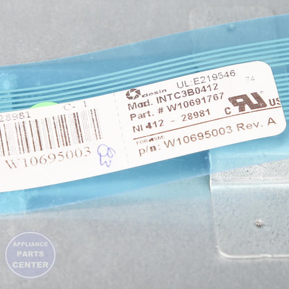 SWTCH-MEMB W10695003 - Side view with precise measurements