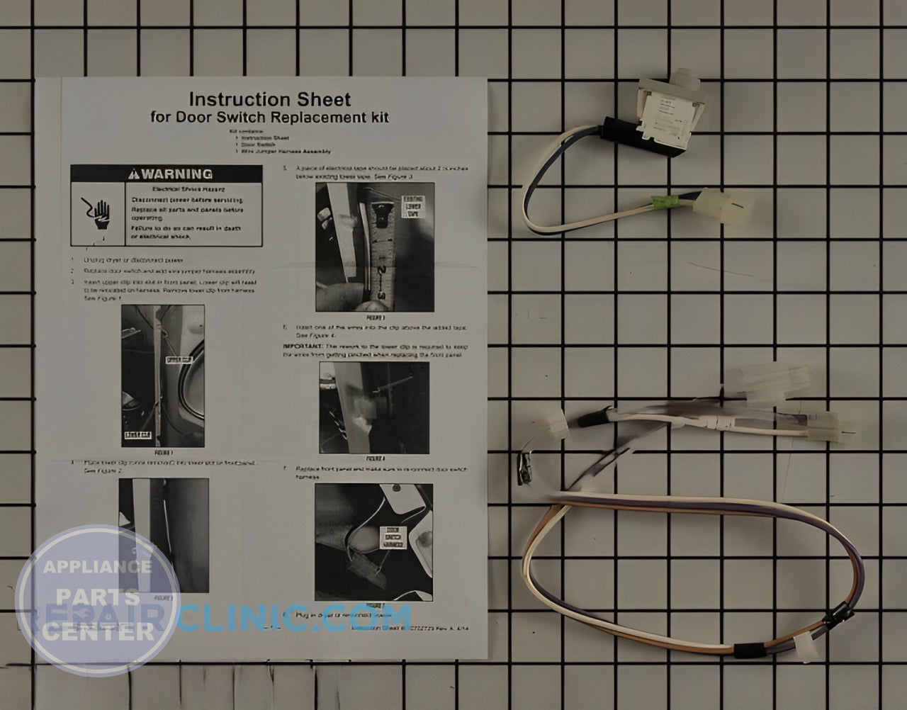 WHIRLPOOL DOOR SWITCH W10702726 - Main view showing safety feature for WPL Dryer models