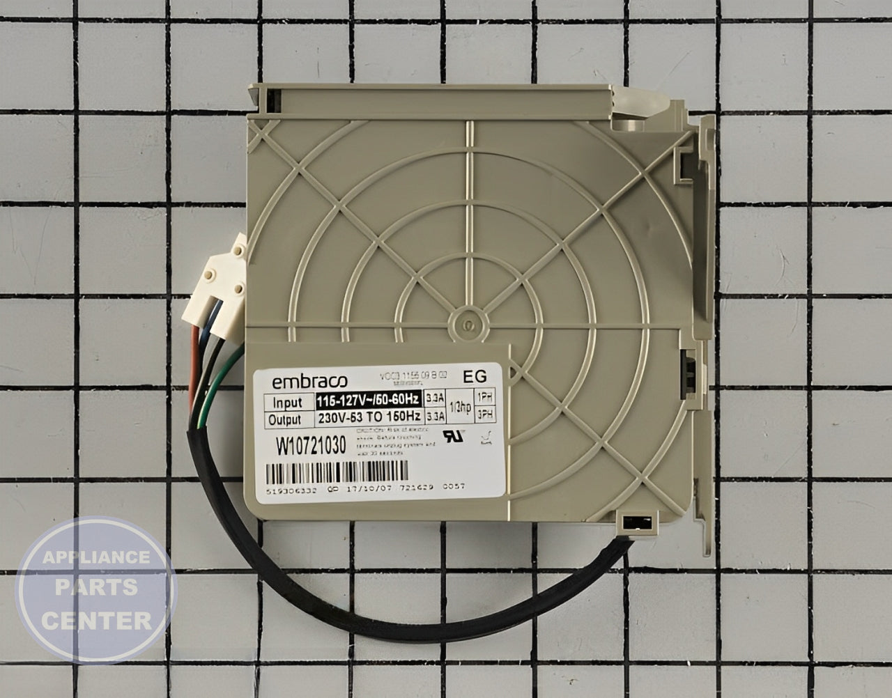 Jenn Air KitchenAid Inverter Board W10721030 - Main view showing energy efficiency for specific models