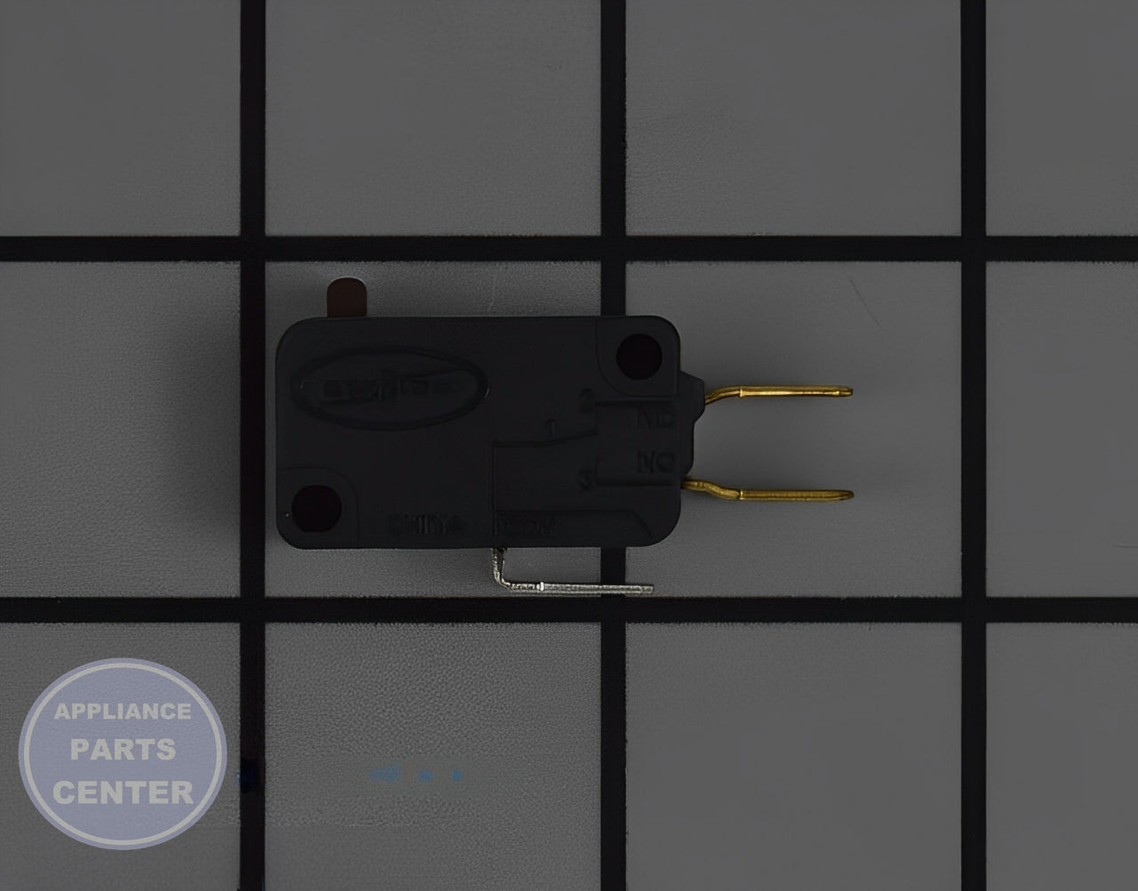 WHIRLPOOL MICROWAVE DOOR SWITCH W10727360 - Main view showing safety feature for specific models