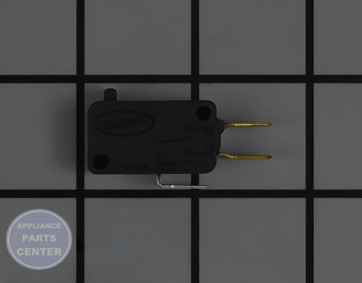 WHIRLPOOL MICROWAVE DOOR SWITCH W10727360 - Main view showing safety feature for specific models
