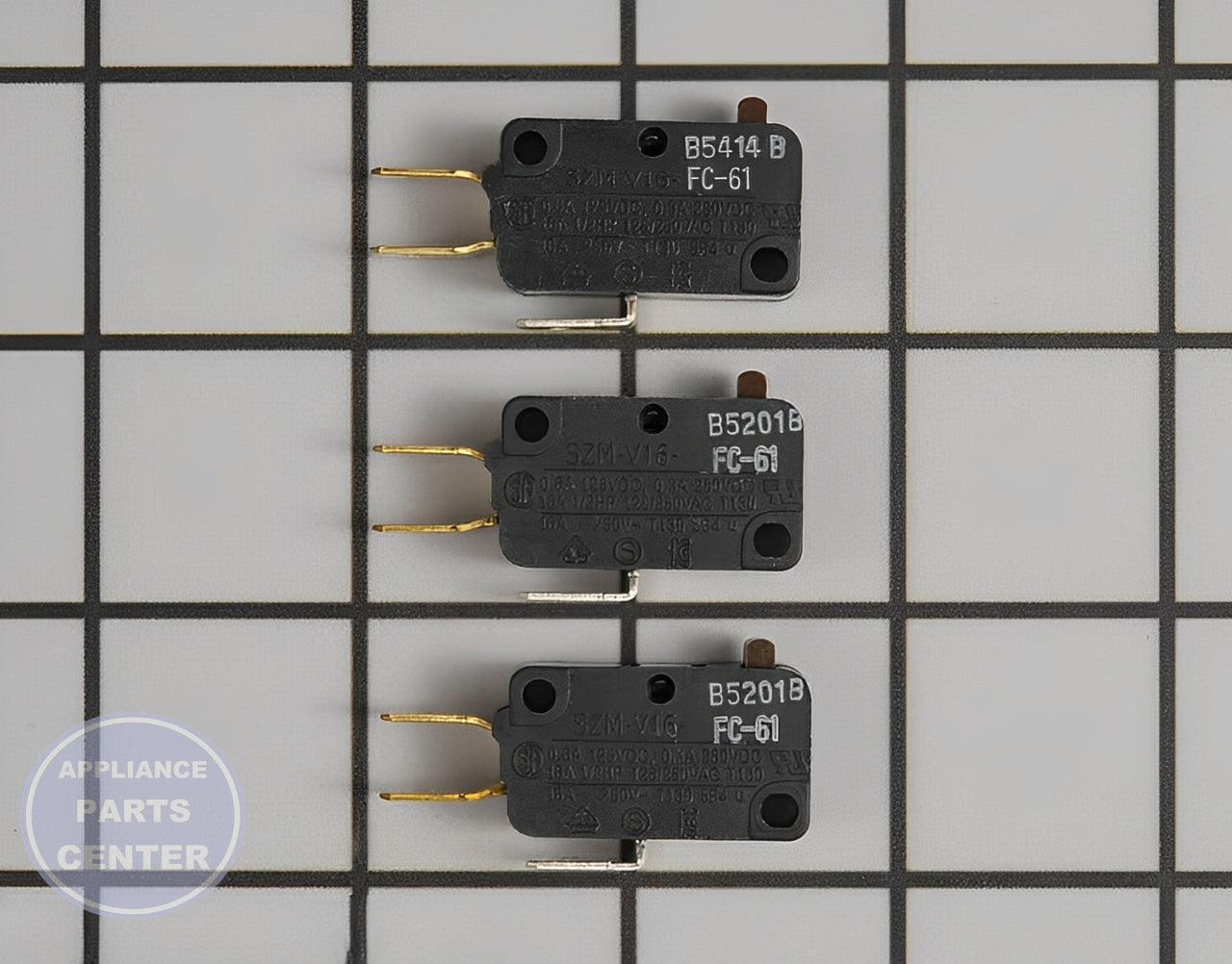 WHIRLPOOL MICROWAVE SWITCH W10727408 - Main view showing compatibility for various models